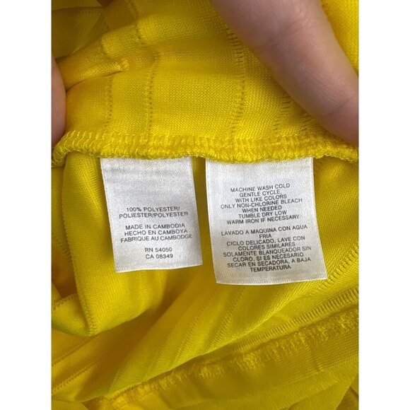 Evan-Picone Woman Yellow Textured 2X Blouse 100% Polyester - Picture 4 of 4